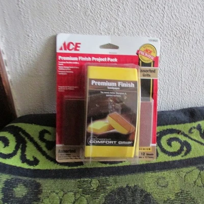 New ACE Premium Finish Project Pack.  Sanding Block Kit W/ 12 Assorted Sheets - Image 1 of 2