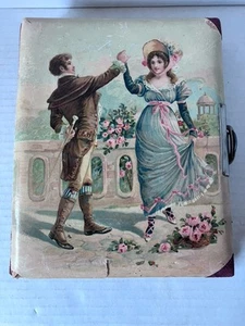 Antikes Celluloid Fotoalbum Viktorianisches Tanzpaar - Bild 1 von 14