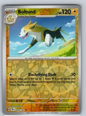 Boltund 059/162 Reverse Holo Uncommon SV05: Temporal Forces NM - Image 1 of 2