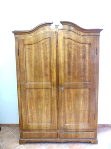 Biedermeier Schrank um 1850 Kirschbaum furniert - Bild 1 von 22
