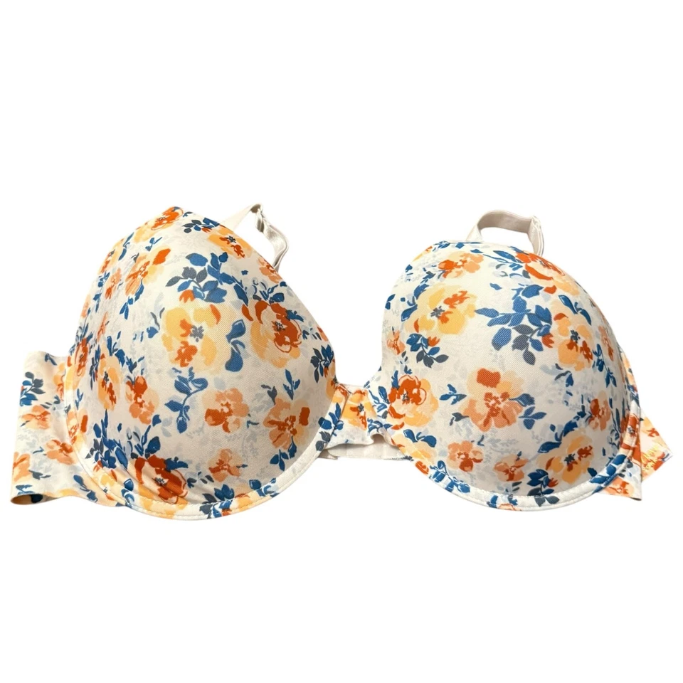 Isacc Mizrahi multicolored floral print push up bra size 40DD - Image 1 of 4