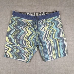 Volcom Stoneys Board Shorts Mens 40 Blue Stretch Fiber Eco Surf Trunks 21" - Picture 1 of 9