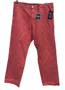 Pantalones universitarios Charleston Threads Preppy para hombre 34x29 salmón chino informales bohemios - Imagen 1 de 6