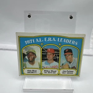 1972 TOPPS #92 LEADERS VIDA BLUE / WILBUR WOOD / JIM PALMER CARD VG - Picture 1 of 2