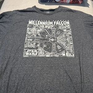 Star Wars Millenium Falcon T Shirt Mens Size XL Extra Large Movie Harrison Ford - Picture 1 of 9