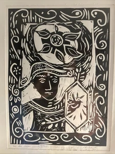 Sabine Petrikowski Holzschnitt Original 2000 - Bild 1 von 6