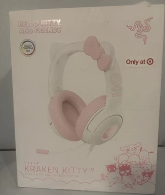 Razer Kraken Kitty V2 Wired USB A Gaming Headset with Kitty Ears - Image 1 of 4