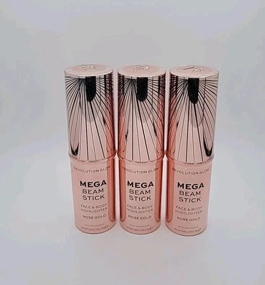 3x Revolution Glow Mega Beam Stick Face and Body Highlighter Rose Gold 0.63 oz  - Image 1 of 4