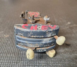 1949 1950 Chevy Heater Control Assembly De-Fog De-Ice Heat SHIPS WORLDWIDE - Picture 1 of 6