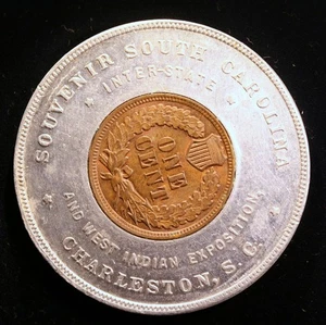 Encased 1901 Indian Cent - West Indian Exposition, Charleston, South Carolina - Bild 1 von 2