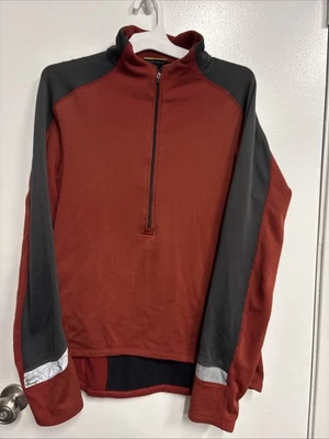 Novara Men’s Cycling Jacket Burgundy Size Large 1/2 Zip - Image 1 of 4