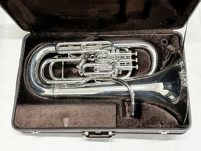 Besson Sovereign BE-967-2 Euphonium Silver Plated Used with Hard Case - Image 1 of 4
