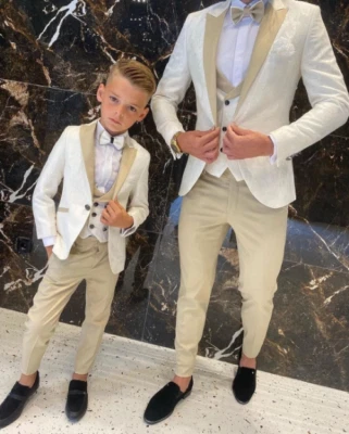 Floral Pattern Boy Formal Suits Dinner Tuxedos Boys Party Prom Suit Wear Blazers - Image 1 of 4