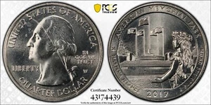 2019-W PCGS MS65 Struck Thru Wire ~ RARE 1 OF 1 ~ AMERICAN MEMORIAL 43174439 - Picture 1 of 4