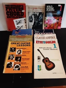 Lot Of 10 Guitar Instruction Books Fake Books, Picture Chords, More - Bild 1 von 11