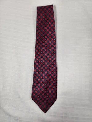 Corbata de hombre vintage Nordstrom BY Bentley Cravats 100 % seda lunares roja y azul Foto 1 de 4