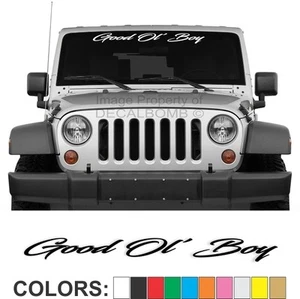 Good Ol Boy Script Windshield Decal Sticker UTV Turbo Truck Lift Mud Car Country - Imagen 1 de 2