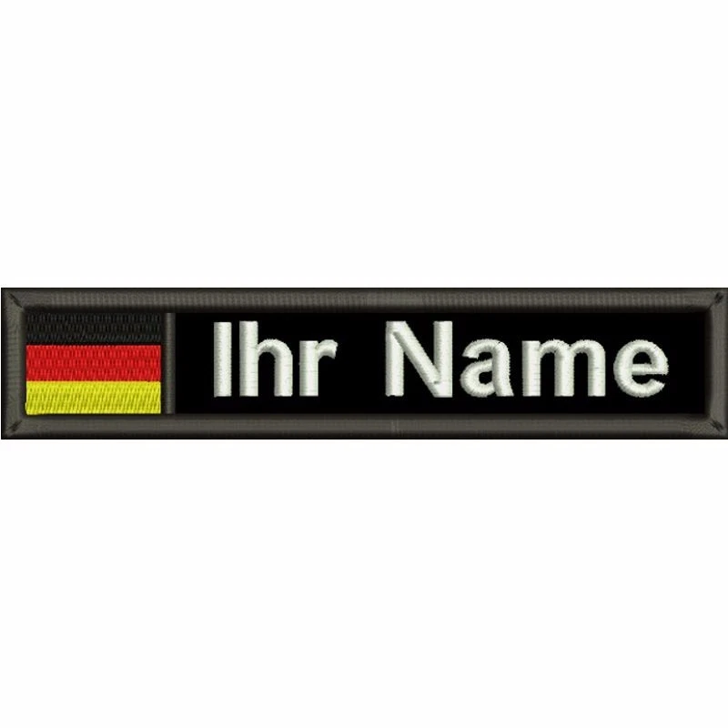 NAMENSSCHILD Wunschtext Name gestickt Aufnäher Biker Patch 12x2,5 cm BRD  - Bild 1 von 1