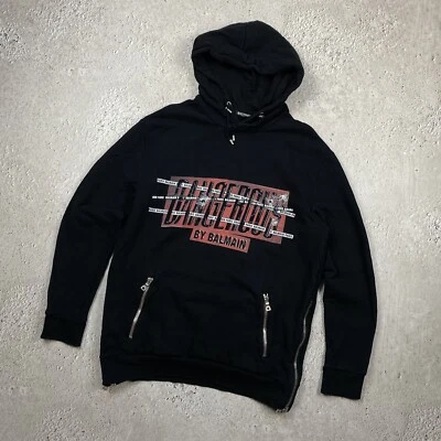 Sudadera con capucha negra Balmain Dangerous Zipper’s para hombre talla M  Foto 1 de 4
