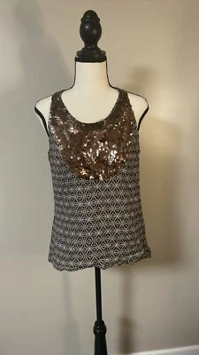 Tory Burch Sequin Neckline  Tank Top Size 6- As Is - Image 1 of 4