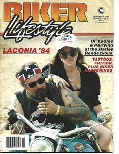 NOVEMBER 1984 BIKER LIFESTYLE MAGAZINE LACONIA LADIES HARLEY PARTY TATTOOS BIKES - Picture 1 of 1
