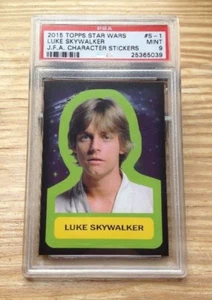 2015 Topps Star Wars Journey to the Force Awakens LUKE Sticker #1 MINT PSA 9 - Picture 1 of 6