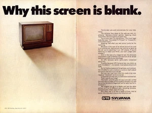 GTE Sylvania TV Television ChroMatrix Color Vintage Print Ad 1972 - Picture 1 of 4