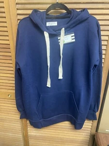 Women's Zenana Navy Blue Oversized Kangaroo Pocket Hoodie Size Small - Picture 1 of 3