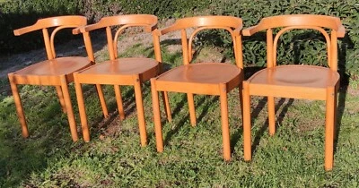4 fauteuils Baumann/fauteuils bureau anciens/fauteuils bistrot anciens - Photo 1/4