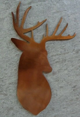 Маленький олень голова плазменной резки металла стены искусства 8» T различные цвета доступны - Изображение 1 из 4