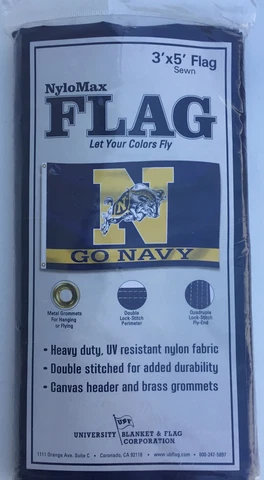 US Navy nylomax 3’x5’ Go Navy Flag new Cover