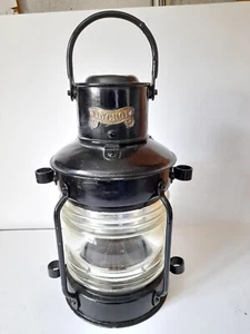 Luce di ancoraggio. Luce di ancoraggio testa d'albero. Antico marino. Luce nautica vintage. - Foto 1 di 8