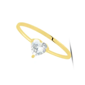 Anello Cuore con Zircone Stroili Oro Giallo  375% 9 KT  nr  12 cod. 1414475 - Imagen 1 de 6