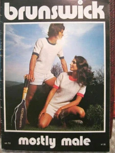 Brunswick 0713 MOSTLY MALE knit patterns 48pg booklet 1970s adult fashions - Picture 1 of 13