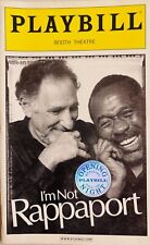 I'm Not Rappaport Opening Night Broadway Playbill with Sticker July 2002