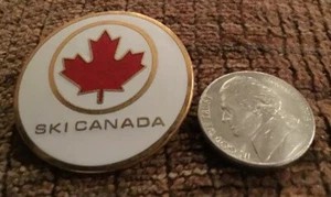LARGE VINTAGE SKI CANADA SKIING PIN - Picture 1 of 2