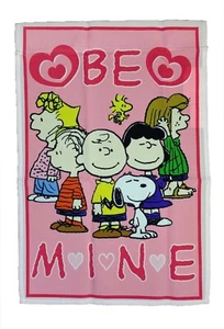 Snoopy Charlie Brown Peanuts BE MINE VALENTINSTAG Große Flagge 28"X40" 10383 Neu in Verpackung - Bild 1 von 1