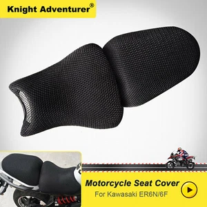 Motorcycle heat insulation Mesh Seat Cover Cushion Pad Guard For Kawasaki ER6N/F - Imagen 1 de 10