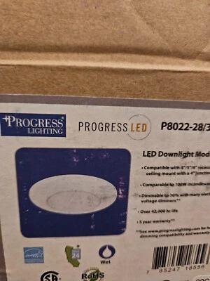 NEW - Progress Lighting LED DOWNLIGHT MODULE - 3000K P8022-28/30K9-AC1-L10  17W - Image 1 of 4