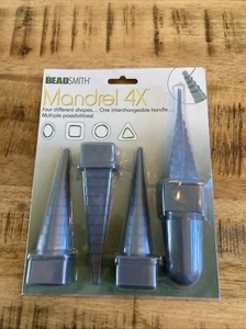 The Beadsmith Mandrel 4X Wire Wrapping Set 4 Shapes Jewelry Crafting NOS - Picture 1 of 4