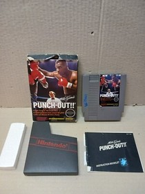 1987 Nintendo NES Mike Tyson's Punch-Out Case Cartridge Sleeve Box & Manual
