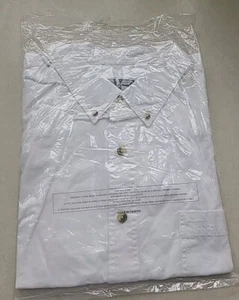 Eddie Bauer Men’s Tall XXXL Short Sleeve Button Down White Shirt NWT - Picture 1 of 8