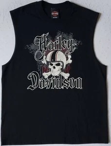 Maglietta senza maniche nera Harley Davidson West Palm Beach FL moto taglia large - Foto 1 di 5