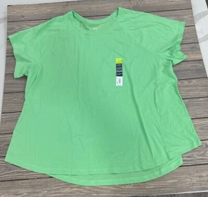 Tek Gear Essential Gear Womens Green Short-Sleeve Tee 2X Wicking & Breathable - Picture 1 of 4