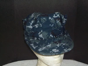Blue Digital Camo Cap US Navy NWU Type I Style - Picture 1 of 3