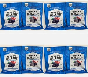 8x Bags Wiley Wallaby Soft & Chewy Blueberry Pomegranate Gourmet Licorice 4oz - Picture 1 of 9