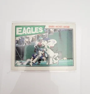 1987 Topps Football #294 Byars inches ahead NFL Philadelphia Eagles Team Leaders - Picture 1 of 2