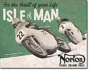 Norton Isle of Man Manx Grand Prix metal sign 410mm x 300mm - Picture 1 of 1