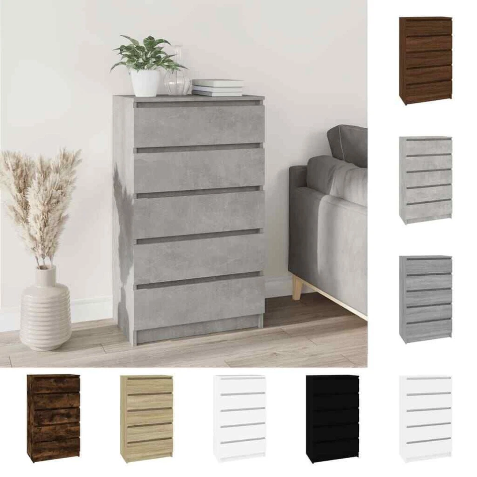 Schubladenschrank 60x36x103cm Holzwerkstoff Kommode mehrere Auswahl vidaXL - Bild 1 von 1