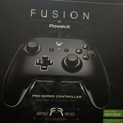 Controlador con cable Power A Fusion Pro NEGRO para Xbox One y Windows 10 - 1510522-01 Foto 1 de 4